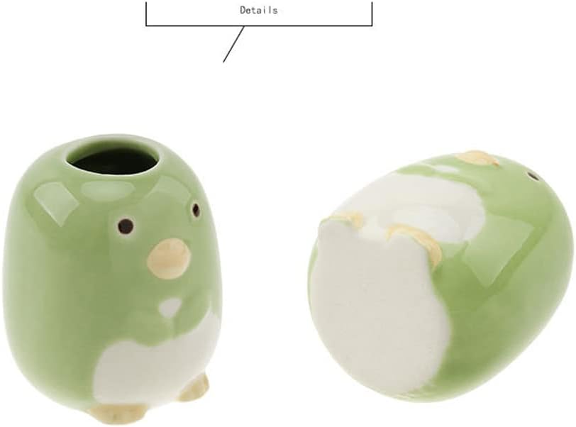4Pcs Creative Ceramic Animal Mini Toothbrush Holder Organizer for Bathroom Vanity Countertops, Toothpicks and Swabs