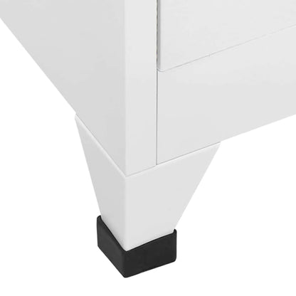 Xolmizyn 18-Compartment Industrial Locker Cabinet, Heavy Duty Metal Storage Organizer for Office Gym School, Matte Gray Sheet Metal Locking Cabinet 35.4 x 15.7 x 70.9 Inches