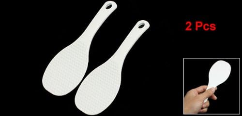 uxcell Plastic Non-Stick Rice Paddle, Potato Food Service Spoon Scoop, 7.8 Inch Length, 2 Pcs