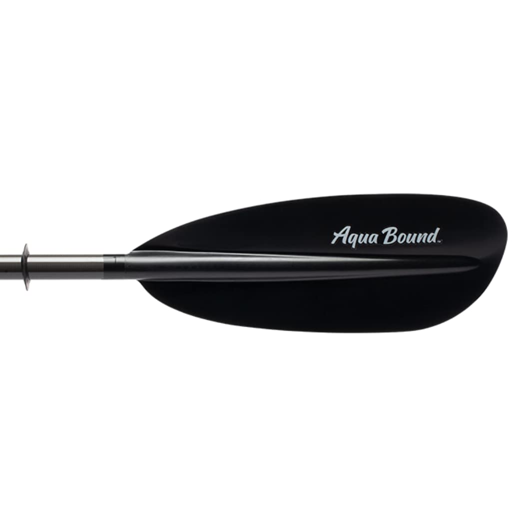 AQUA BOUND Sting Ray Carbon 2-Piece Kayak Paddle with Posi-Lok™ Ferrule, Carbon Shaft, Reinforced Nylon Dihedral Blades for Flatwater Touring and Kayak Fishing (240 cm)