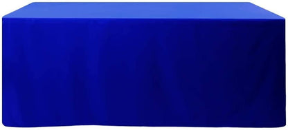 BEEKAY 1 8 3 96" Inch 30" Inch Pc Feet Royal Blue Fitted Open Back Rectangular Sided Table Cloth X Polyester Washable