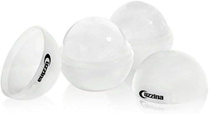 Silicone Ice Molds Set of 2, Circle Ice Cube Molds for Large Round Ice Balls, Includes Extra Cocktail Recipes