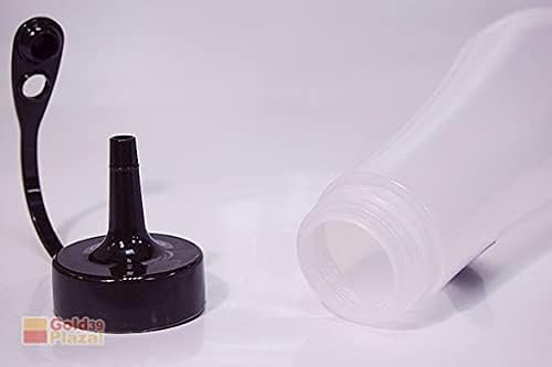 JapanBargain 3272 Japanese Squeeze Bottle, 12oz, Chocolate, Soy Sauce Dispenser for Kitchen, Made in Japan