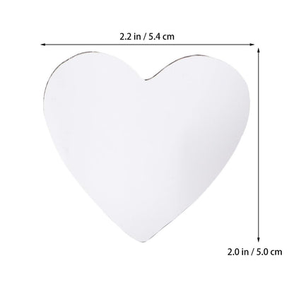 EXCEART 30Pcs Heart-Shaped Glass Mirror Tiles for DIY Craft Projects Compact Small Mirrors with Smooth Rounded Edges Safe for Handbag Storage and Makeup Vanity