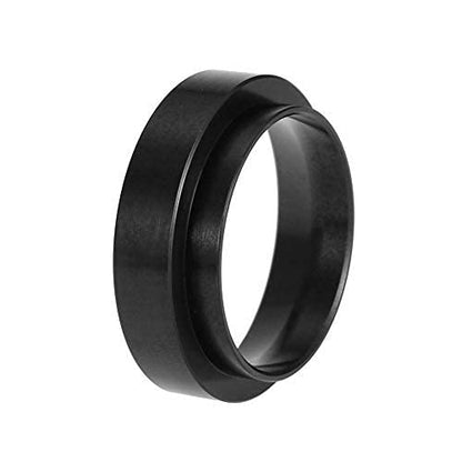 Fdit Espresso Dosing Funnel, Aluminum Coffee Dosing Ring Replacement for 58mm Portafilters (Black)