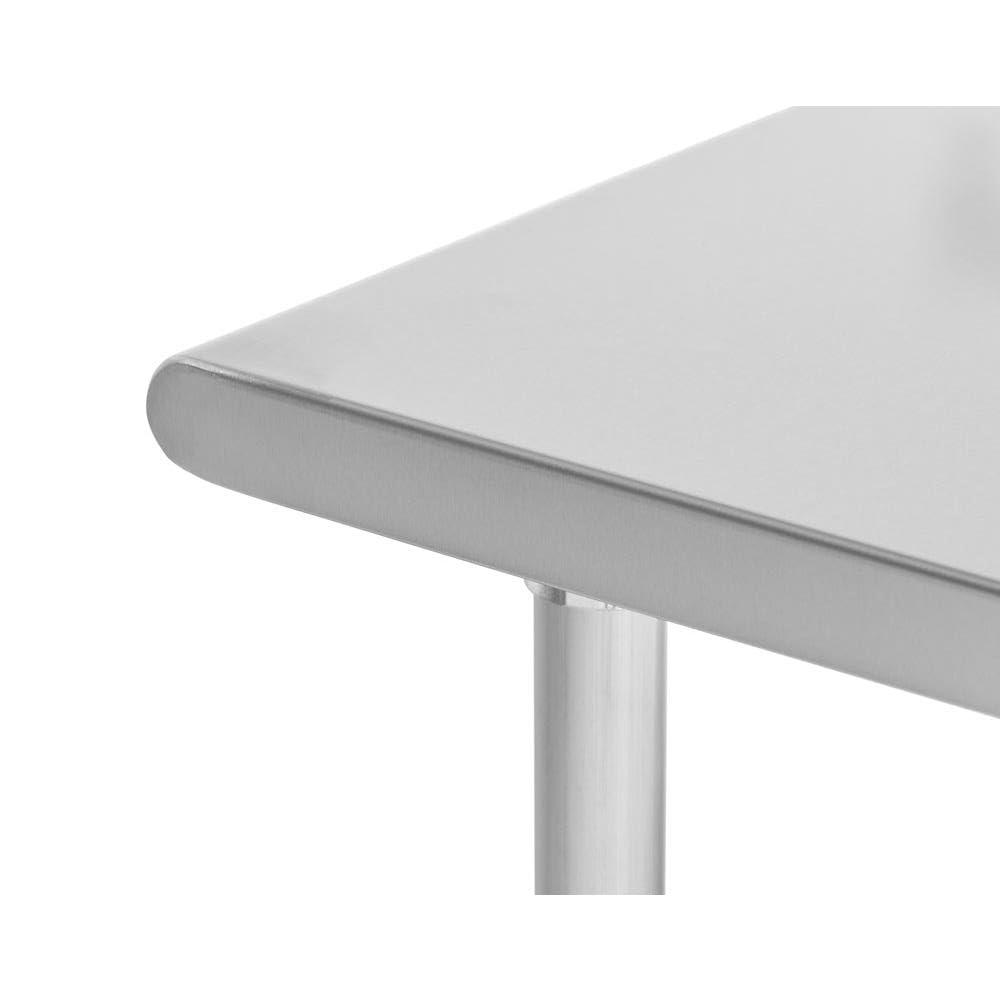 Kratos Stainless Steel Kitchen Prep Table 72"x30" with Undershelf, NSF Worktable for Restaurants - 16ga/304SS