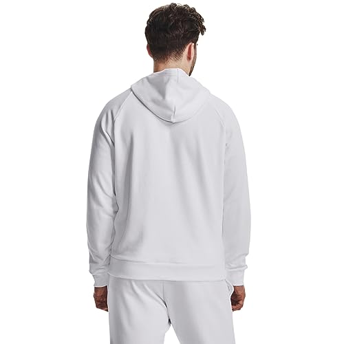 Under Armour Men's Rival Fleece Hoodie, (100) White / / Black, 4X-Large