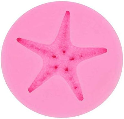 Starfish Shell Fondant Silicone Molds, Cake Candy Decoration Tools DIY Creative Chocolate Mold