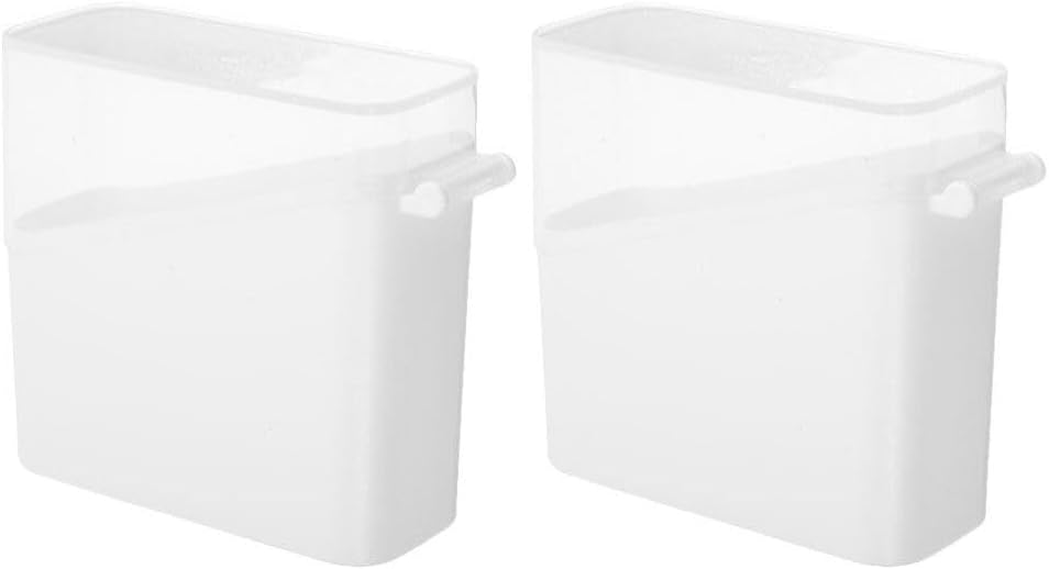 PRETYZOOM Cheese Slice Storage Container, 2pcs Sliced Cheese Saver Box with Clear Flip Lid for Fridge Bins