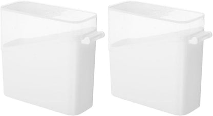 PRETYZOOM Cheese Slice Storage Container, 2pcs Sliced Cheese Saver Box with Clear Flip Lid for Fridge Bins