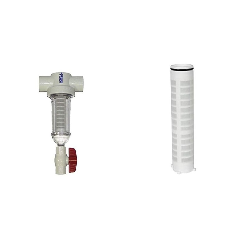 Rusco 1-1/2" Spin Down Separator Sand/Sediment Water Filter 50 Gpm - Pwfss15 and Fs-1-12-60 Rusco Fs-1-1/2-60 Spin-Down Polyester Replacement Filter (FS-1-12-60)