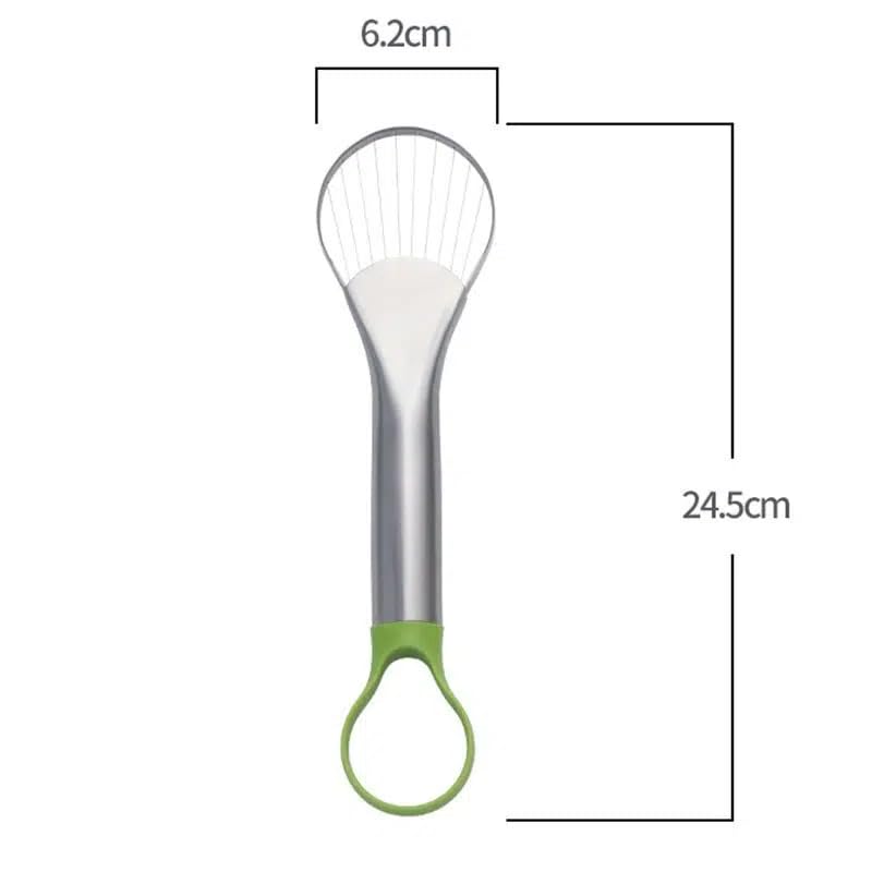Avocado Slicer Tool – 2-in-1 Avocado Cutter & Saver | Stainless Steel Avocado Knife & Pitter | Multi-Function Fruit Cutter for Dragon Fruit, Kiwi, Papaya | Dishwasher Safe