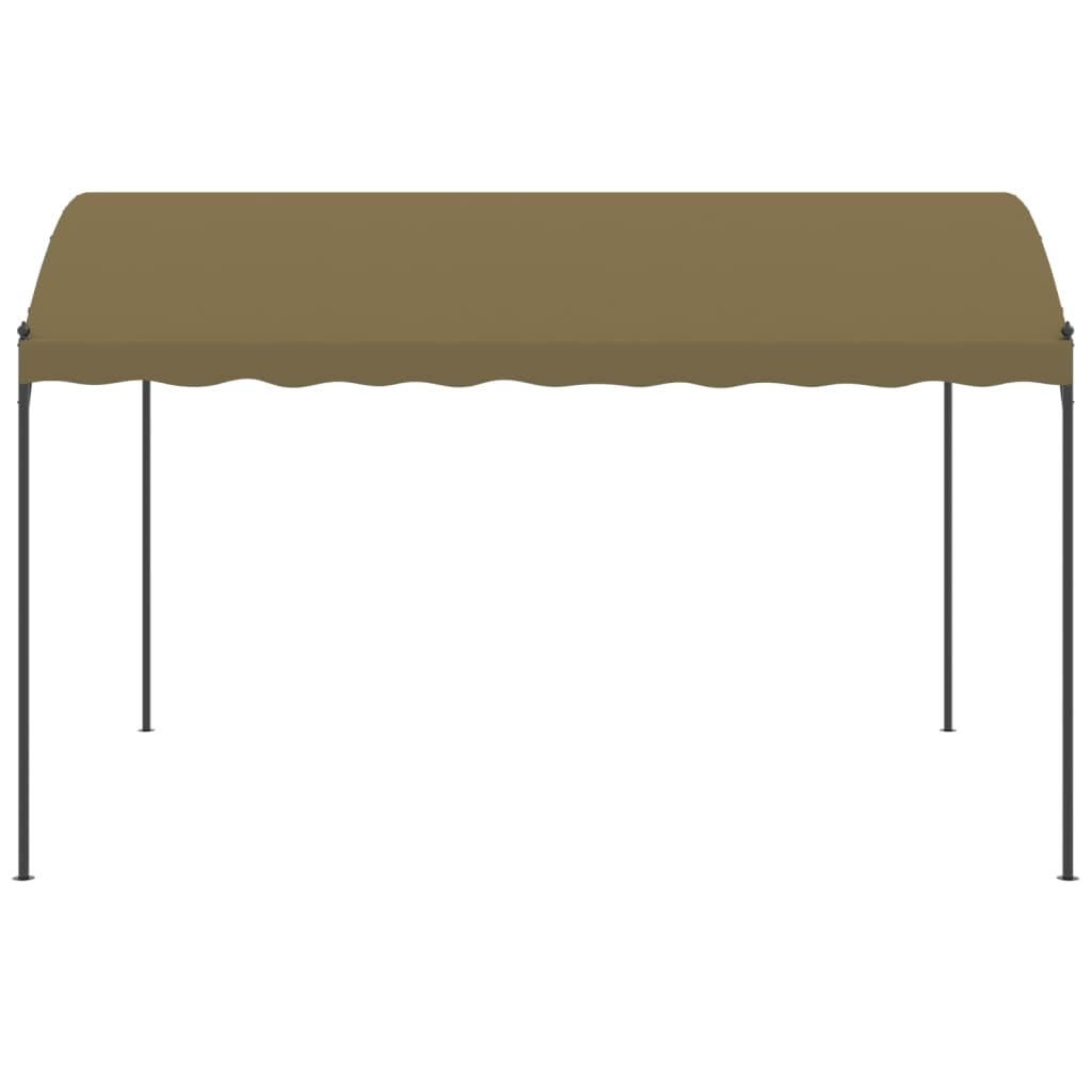 Large Gazebo Taupe and Black, Polyester Fabric Steel Frame, 157.5x157.5x102.4in Outdoor Canopy Tent for Patio, Garden, Event Outdoor Structures