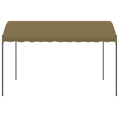 Large Gazebo Taupe and Black, Polyester Fabric Steel Frame, 157.5x157.5x102.4in Outdoor Canopy Tent for Patio, Garden, Event Outdoor Structures
