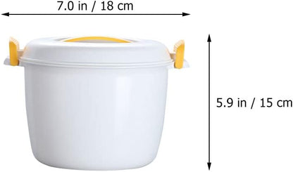 Didiseaon Mini Rice Cooker, Travel Steamer, Microwave Cooking Tool for Fettuccine Noodles and Rice Making