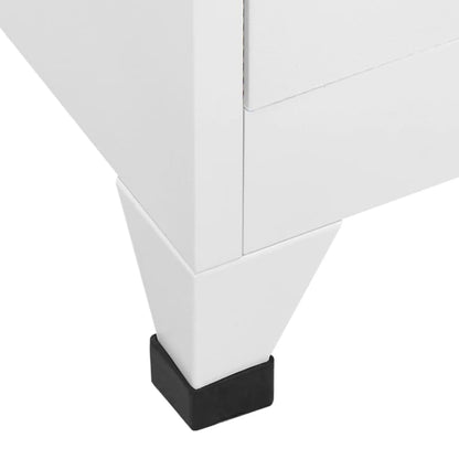 CongVVFV Industrial Grey Steel Large Locker Cabinet Rectangular Storage with Cam Lock Keys, Durable Metal Build for Office Utility Room Sports Changing Room, Sleek Matte Finish Easy