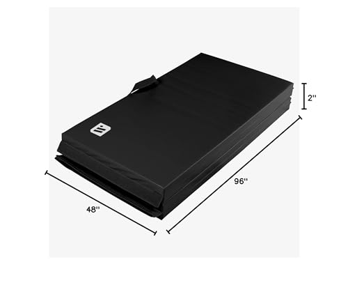 We Sell Mats - 4 ft x 8 ft x 2 in Personal Fitness & Exercise Mat for Home Workout - Lightweight and Folds for Carrying – All Purpose Home Gym Mat – Thick Mat for Yoga, Pilates, Stretches, and Floor Exercises