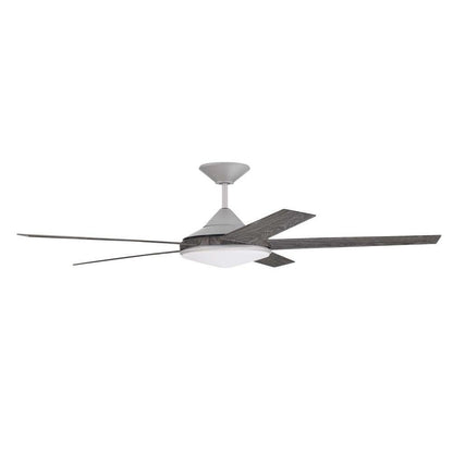 Craftmade 60" Delaney Indoor/Outdoor Painted Nickel Finish Ceiling Fan, LED Light Kit (Optional), Remote Control Included, Smart WiFi Enabled w/Voice Activation, works w/Alexa & Smart Home Devices