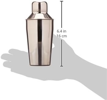 Winco 3-Piece Cocktail Shaker Set, 10-Ounce, Stainless Steel