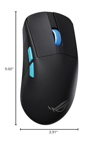ASUS ROG Harpe Ace Extreme Wireless Esports Gaming Mouse – Carbon Fiber Build, 47g Lightweight, Tri-Mode Connectivity, 42K DPI, up to 70Hr Battery, Glass Skates, Pro-Approved, PC/Mac Support - Black