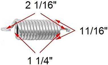 2-1/4" [12 Turn] Replacement Furniture Springs - Set of 6 for Sofa Bed/Daybed/Rollaway Bed/Trundle