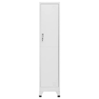 IBUQDDV Industrial Grey Steel Large Locker Cabinet Rectangular Storage for Office, Utility Room, and Sports Changing Rooms with Secure Cam Lock and Keys, Durable Metal Build, Ample
