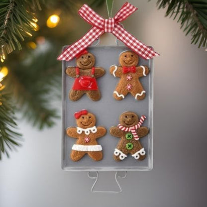 The Bridge Collection Gingerbread Cookies on a Tray Ornament, Christmas Cookie Ornaments