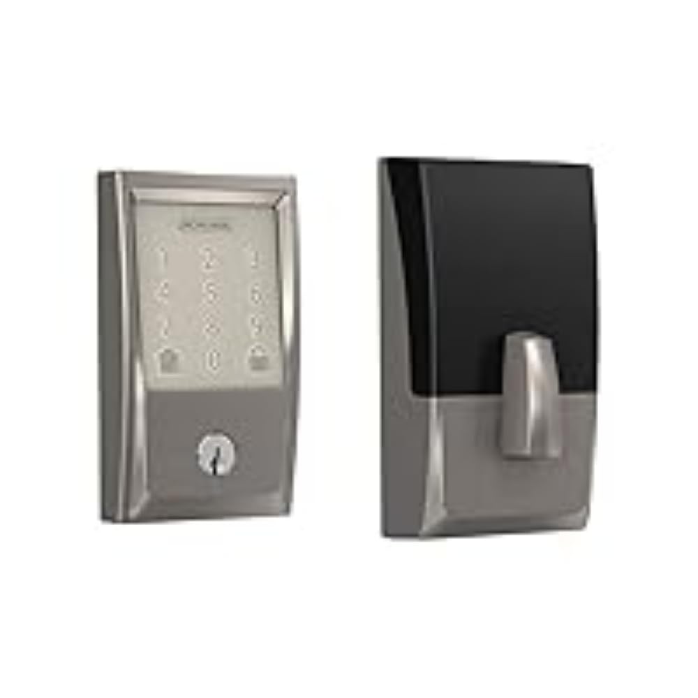 Schlage Encode Smart WiFi Deadbolt Lock for Front Door - Keyless Entry with App or Touchscreen - Works with Alexa, Hey Google, & Airbnb - Create Codes for Guests - Matte Black