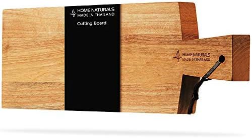 Large Thailand Natural Wood Cutting Board, Handle Design for Serving Tray, 18.9"x6.3"x1"