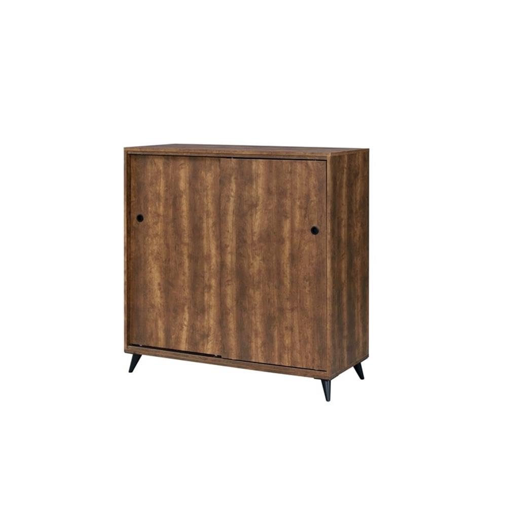 Acme Waina 3-Adjustable Wood Shelf Storage Accent Cabinet in Oak