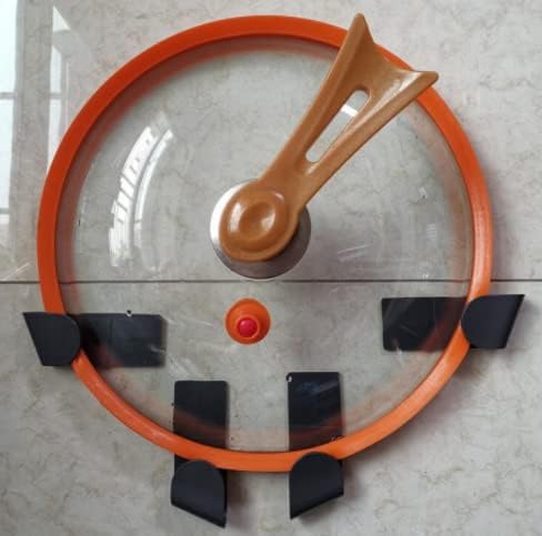 Pot Lid Rack, 6Pcs Punch-Free Wall Mount Pot Lid Holder, Household Kitchen Utensils Organizer