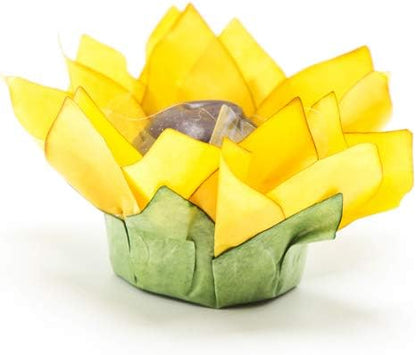 Truffilio Handmade Paper Truffle Cups | Candy Liners for Chocolate | Truffle Wrappers - Pack of 20 (Paper, Sunflower)