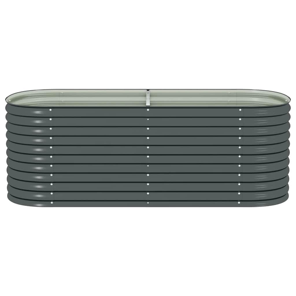 Todiikf Galvanized Steel Raised Garden Bed 94.5"×94.5"×31.9", Large Grey Planter Box for Vegetables, Herbs, Flowers