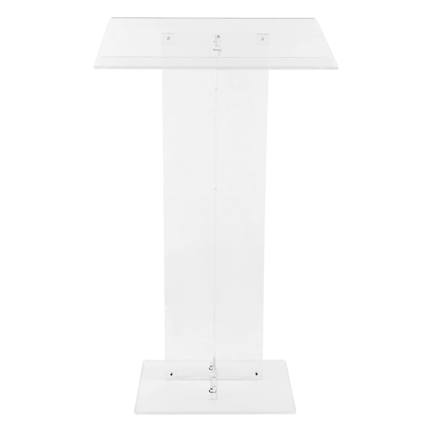43.31 Inch Acrylic Clear Stand Up Church Pulpit Transparent Churches Lecterns Portable Hostess Stand for Classroom/Wedding/Conference/Lecture/Concert