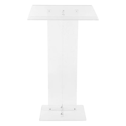 Generic 43.31 Inch Acrylic Clear Conference Presentation Pulpit Transparent Churches Lecterns Presentation Podiums for Classroom/Wedding/Conference/Lecture/Concert