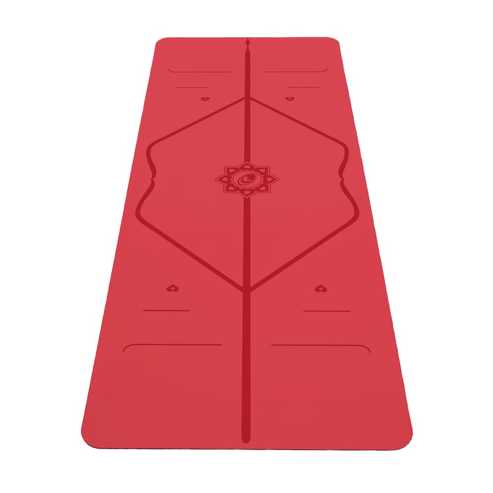 Liforme Travel Yoga mat – Patented Alignment System, Warrior-Like Grip, Non-Slip, Eco-Friendly, Ultra-Lightweight and Sweat Resistant, Made with Natural Rubber
