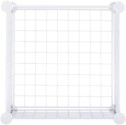 Rubbermaid 3 Piece Stackable Storage Wire Cube Set, Easy Assemble, White, Multi-Use Home Organizer for Closet/Toys