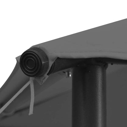 Large Foldable Anthracite Steel Gazebo, 13.1 x 13.1 ft Square Canopy Tent for Outdoor Gatherings, Patio, Garden, and Events Lawn Structures