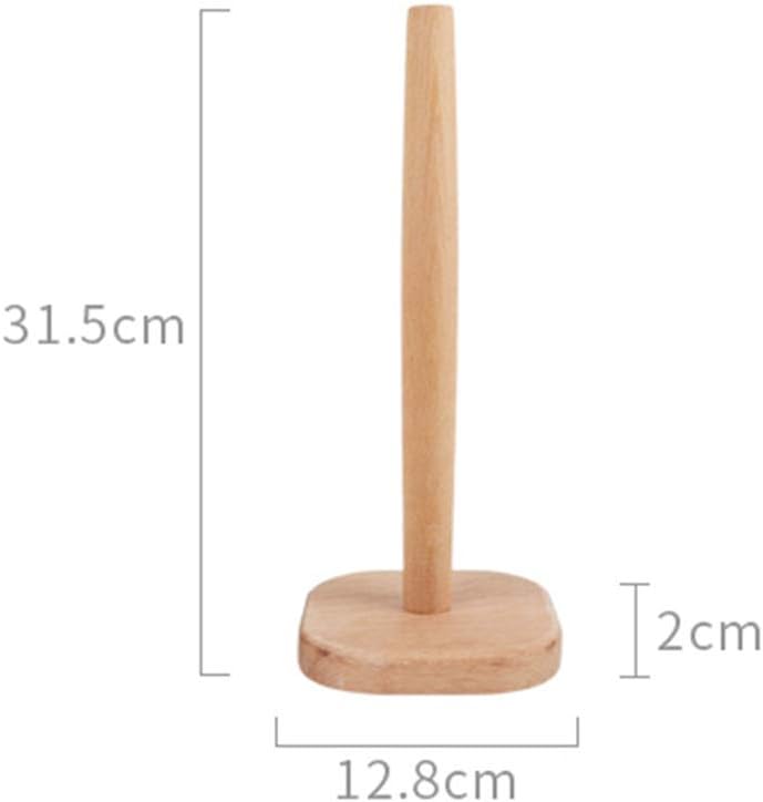 UHBGT Paper Towel Holder - Kitchen Paper Hanger Rack, Bathroom Towel Roll Stand Organizer for Countertop, Wooden Paper
