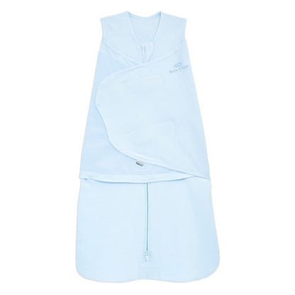 HALO 100% Cotton Sleepsack Swaddle - 3-Way Adjustable Wearable Blanket, Baby Blue, Small (3-6 Months)