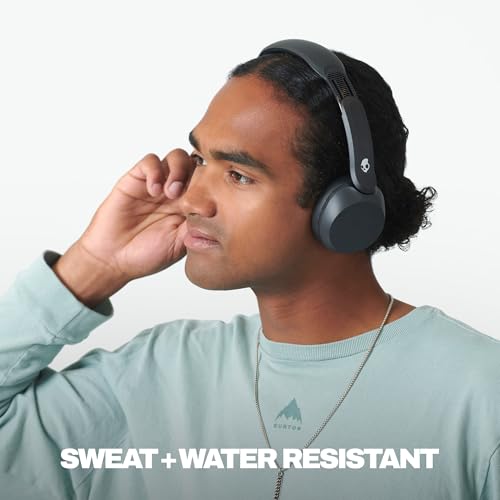 Skullcandy Icon 180 Wireless On-Ear Bluetooth Headphones, Up to 50 Hours Battery, Lightweight and Travel Ready, Secure Fit, Sweat and Water Resistant, Microphone iPhone Android - True Black