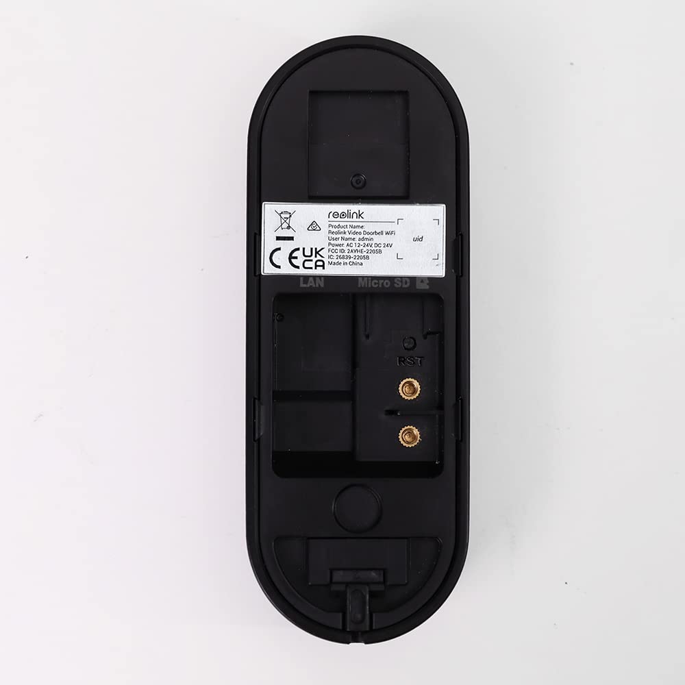 REOLINK Video Doorbell WiFi Camera - Wired 2K Outdoor, 5G&2.4G WiFi, 4:3 Wide View Angle, Smart Detection, Local Storage, No Subscription Front Door Home Security, Customized Chime V2