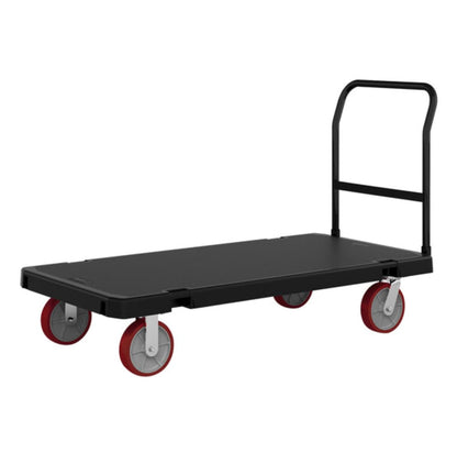 Heavy Duty Platform Truck Cart 30" x 60", 1600 lb Capacity Resin Deck Platform Dolly, Commercial Utility Cart for Warehouse, Stockroom & Industrial Use