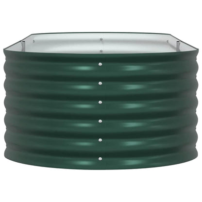 hliofuir Green Large Metal Raised Garden Bed 94.5 x 31.5 x 17.3 in Modern Steel Planter Box for Outdoor Patio, Yard & Balcony Herb, Flower & Veggie Growing