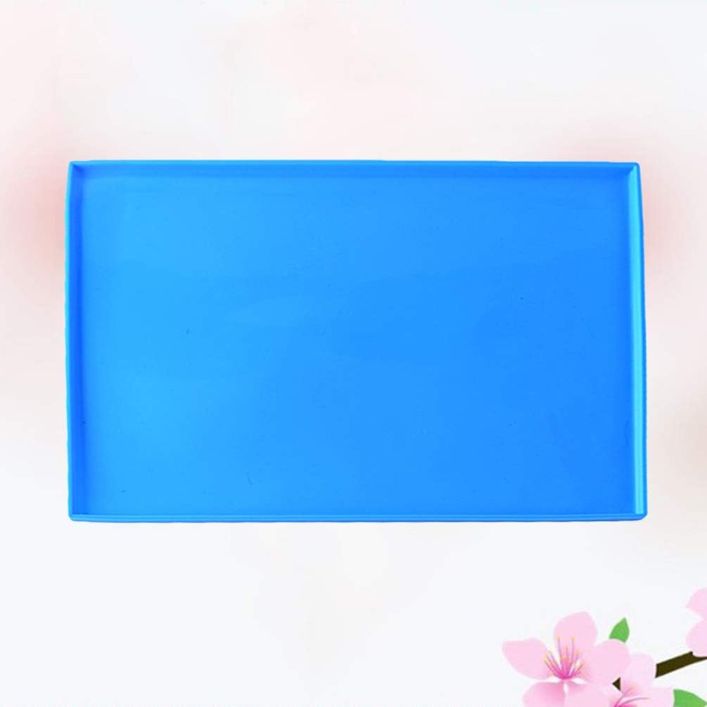 Hemoton Roll Cake Mat Flexible Baking Tray Pan Silicone Cookies Mold Bakeware (Blue)