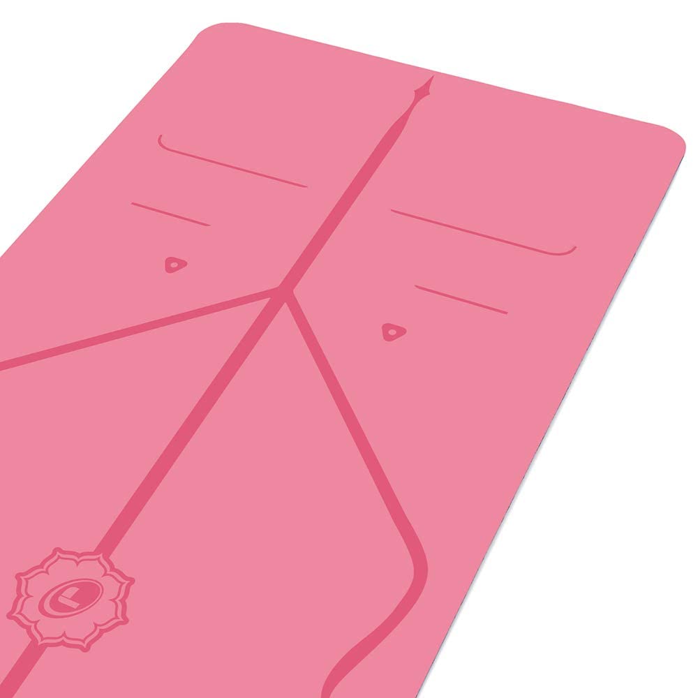 Liforme Original Yoga Mat – Free Yoga Bag Included - Patented Alignment System, Warrior-like Grip, Non-slip, Eco-friendly, sweat-resistant, long, wide, 4.2mm thick mat for comfort
