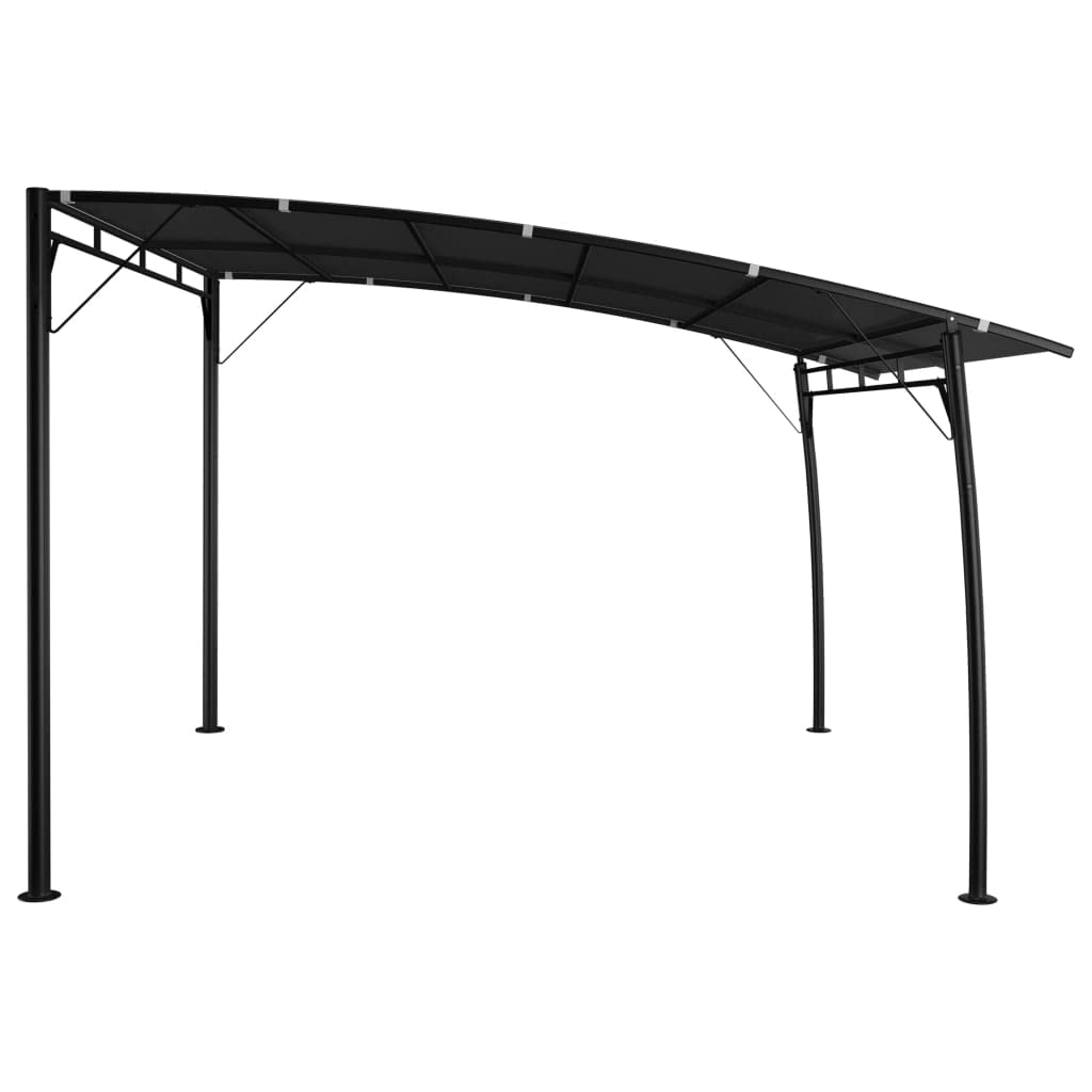 Anthracite Outdoor Gazebo Canopy, 10x10ft Powder-Coated Steel Frame, UV-Protected Polyester Fabric for Patio, Garden, Backyard Parties Outdoor Structures