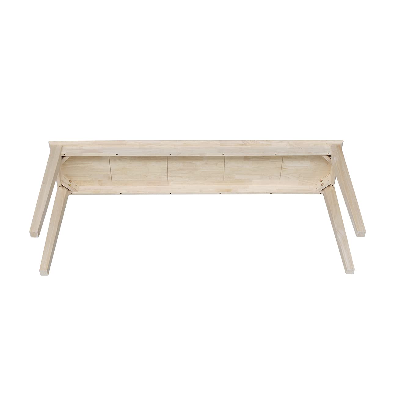 International Concepts Shaker Console Sofa Table, Entryway, 72-Inch Long, Solid Parawood, Unfinished