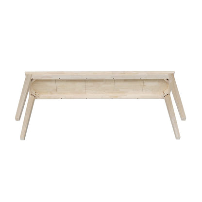 International Concepts Shaker Console Sofa Table, Entryway, 72-Inch Long, Solid Parawood, Unfinished