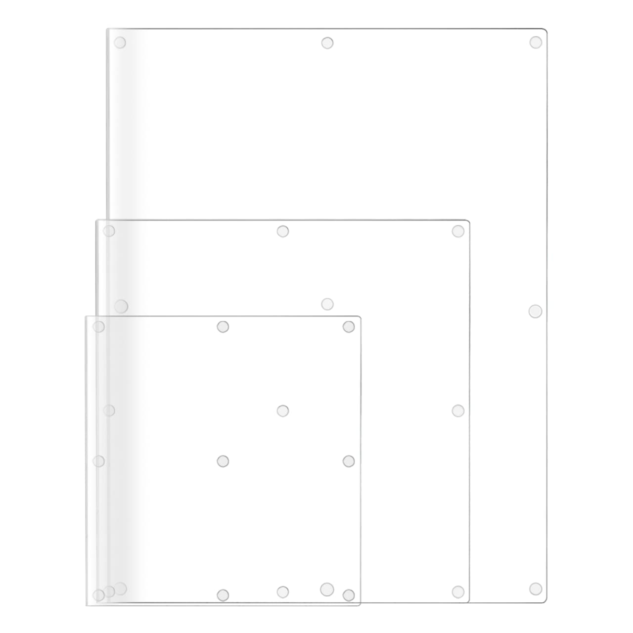 2 Pack Clear Acrylic Cutting Boards 3 Pieces 1" Lip and Rubber Anti Skid Bumpers Countertop Charcuterie Plate Restaurants Home or Commercial Kitchens Clear Durable Acrylic by Marketing Holders